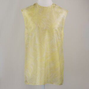 Stella McCartney Featherprint Silk Sleeveless Top, Lime Sorbet, Size EU 38/US 2